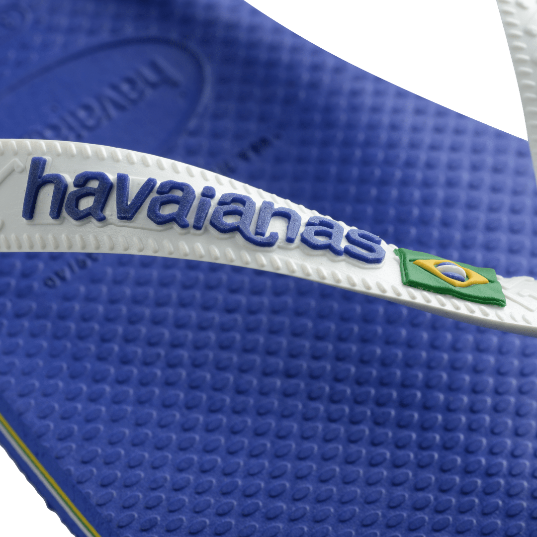 Women's Brazil Logo Flip Flops - Marine Blue